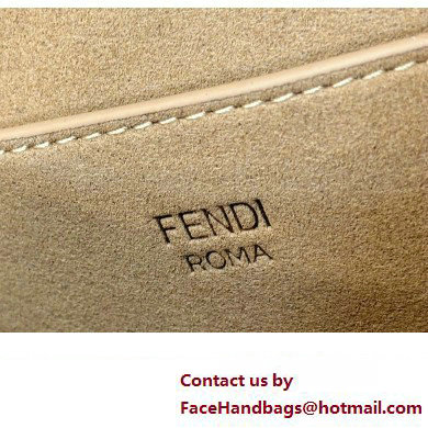 Fendi C Com Medium bag in smooth and full-grain leather White 2023